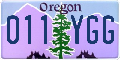 OR license plate 011YGG