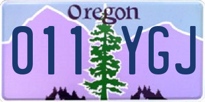 OR license plate 011YGJ