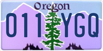 OR license plate 011YGQ