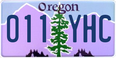 OR license plate 011YHC