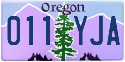 OR license plate 011YJA