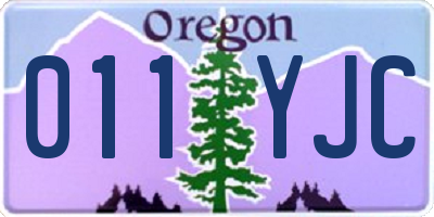 OR license plate 011YJC