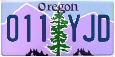 OR license plate 011YJD