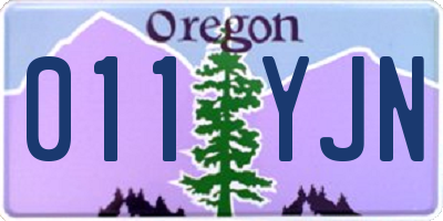 OR license plate 011YJN