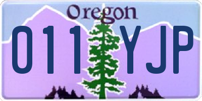 OR license plate 011YJP