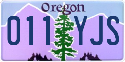 OR license plate 011YJS
