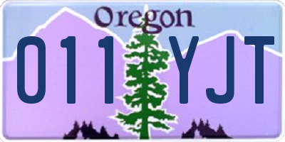 OR license plate 011YJT