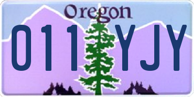 OR license plate 011YJY
