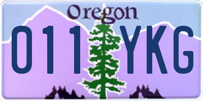 OR license plate 011YKG