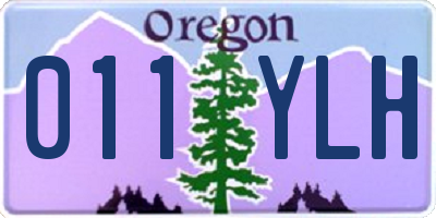OR license plate 011YLH