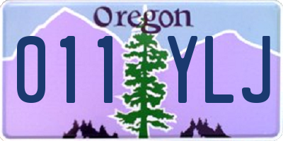 OR license plate 011YLJ