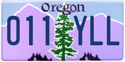 OR license plate 011YLL