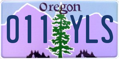 OR license plate 011YLS