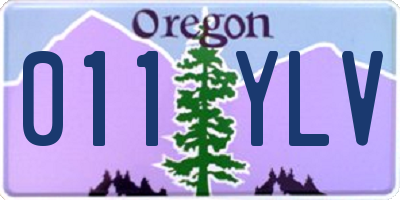 OR license plate 011YLV