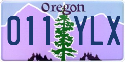 OR license plate 011YLX
