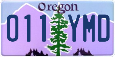 OR license plate 011YMD