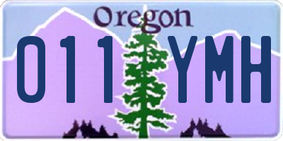 OR license plate 011YMH
