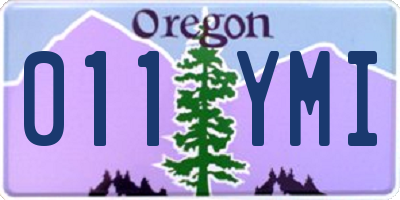 OR license plate 011YMI