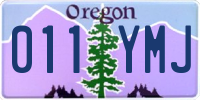 OR license plate 011YMJ