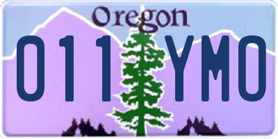 OR license plate 011YMO
