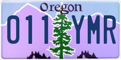 OR license plate 011YMR