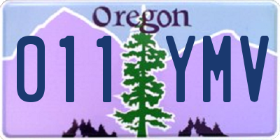 OR license plate 011YMV