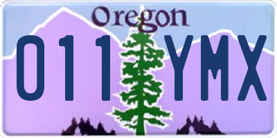 OR license plate 011YMX