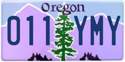OR license plate 011YMY
