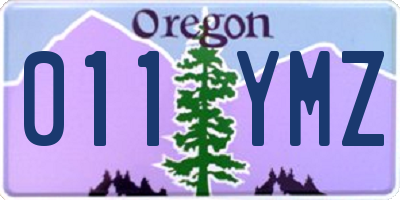 OR license plate 011YMZ