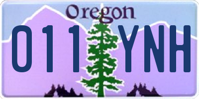 OR license plate 011YNH