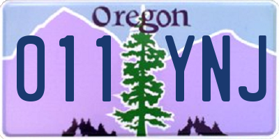 OR license plate 011YNJ