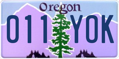 OR license plate 011YOK