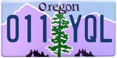 OR license plate 011YQL