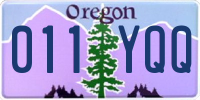 OR license plate 011YQQ