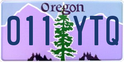 OR license plate 011YTQ