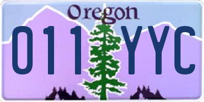 OR license plate 011YYC