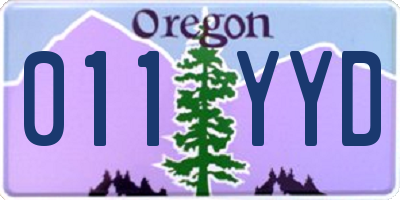 OR license plate 011YYD