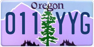 OR license plate 011YYG