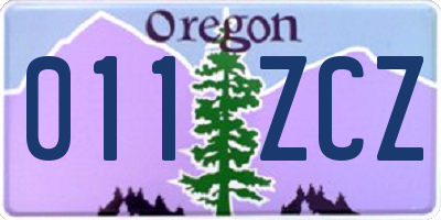 OR license plate 011ZCZ