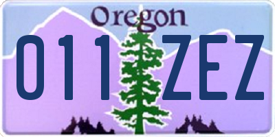 OR license plate 011ZEZ