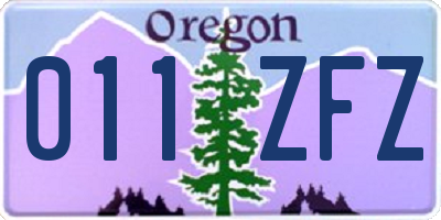 OR license plate 011ZFZ