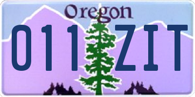 OR license plate 011ZIT