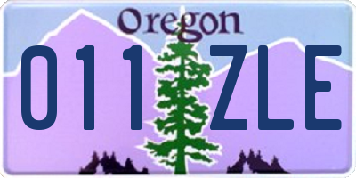 OR license plate 011ZLE