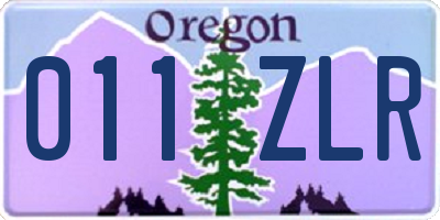 OR license plate 011ZLR