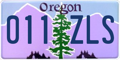 OR license plate 011ZLS