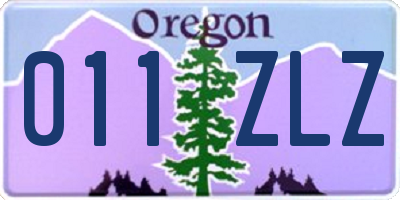 OR license plate 011ZLZ