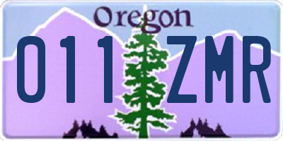OR license plate 011ZMR