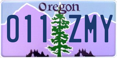 OR license plate 011ZMY
