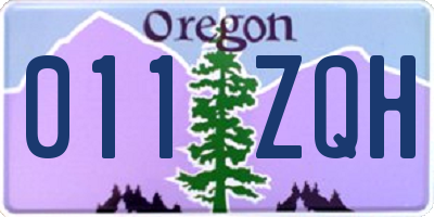 OR license plate 011ZQH