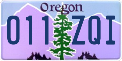 OR license plate 011ZQI